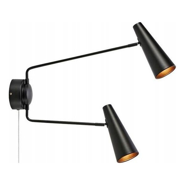 Kinkiet Markslojd Markslojd Peak 108690 kinkiet lampa ścienna 2x40W E14 czarny/złoty 14049521 7330024611511