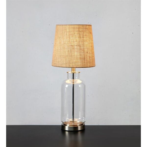 Lampka biurkowa Markslojd Markslojd Costero 108694 lampa stołowa lampka 1x40W E14 beżowa/przezroczysta 14049523 7330024611559