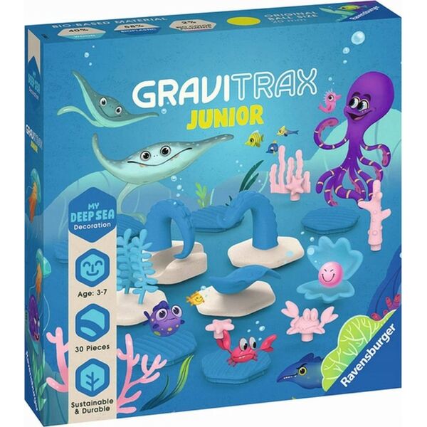 Ravensburger RAVENSBURGER GRAVITRAX JUNIOR takelių sistemos priedų rinkinys Ocean, 27400