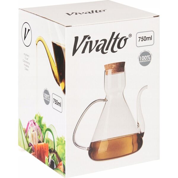 Vivalto Butelka na oliwę z korkiem VIVAD, 750 ml