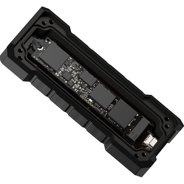 Kieszeń Asus ASUS TUF GAMING A2 SSD NVME case, USB3.2 Gen 2X1, M.2 NVMe SSD kovový box, černá