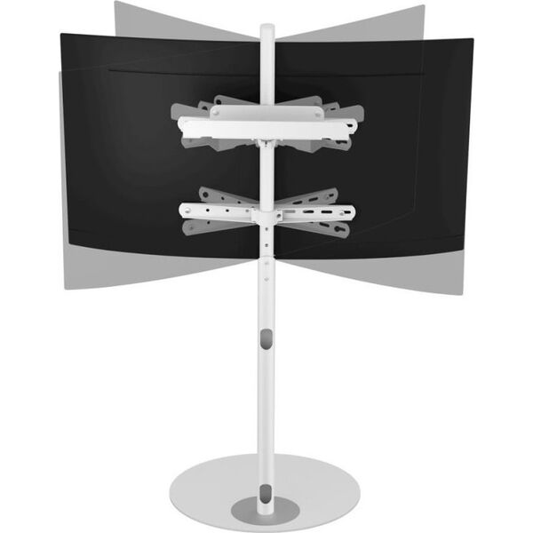 Techly Stojak podłogowy TV 32"-65" do 35kg regulowany biały