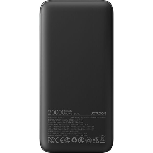 Joyroom Powerbank Joyroom JR-PBF16 20000mAh USB-C USB-A 22.5W - czarny