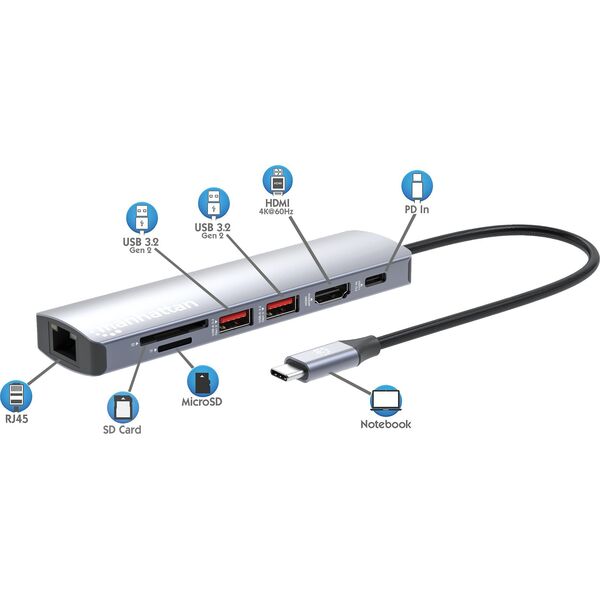 Stacja/replikator Manhattan USB-C (153966) 14050718 766623153966