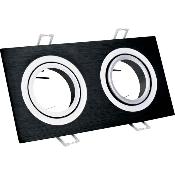Sanicoelectronics Sanico South Opal 302144 oczko lampa wpuszczana downlight 2x50W LED kwadratowe uchylne czarne 14051582 5901508302144
