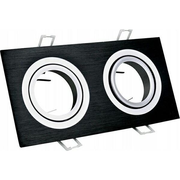 Sanicoelectronics Sanico South Opal 302144 oczko lampa wpuszczana downlight 2x50W LED kwadratowe uchylne czarne 14051582 5901508302144
