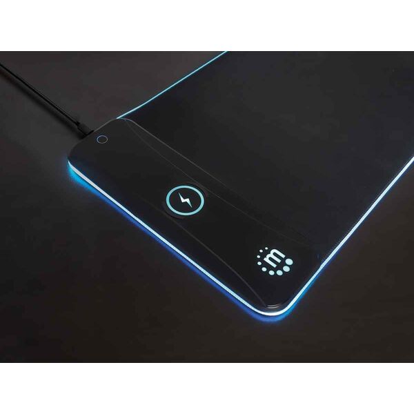 Podkładka Manhattan MANHATTAN XXL RGB LED Gaming-Mauspad mit Indutionsladegerät 14053969 766623425513