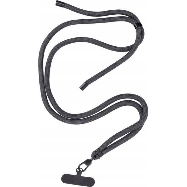 OEM Zawieszka SWING (8mm) do telefonu z regulacją długości / długość sznura 165cm (max 82,5cm w pętli) / na ramię lub szyję - szary 14060114 5903396288746
