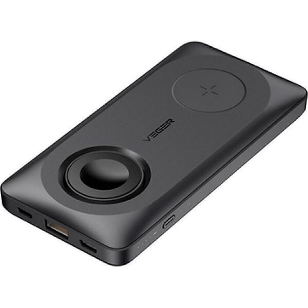 Powerbank Veger VEGER powerbank 10 000 mAh z ładowaniem indukcyjnym kompatybilny z MagSafe PD QC3.0 3A 22,5W MagMulti (W1156) czarny 14061865 6970453555775