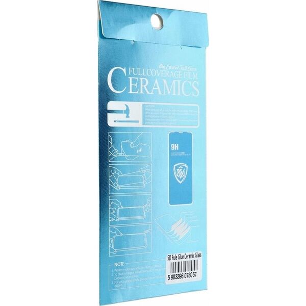 OEM 5D Full Glue Ceramic Glass - do Xiaomi Redmi 13C / Poco C65 czarny 14063027 5903396259852