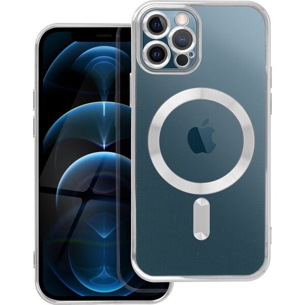 OEM Futerał ELECTRO MAG COVER kompatybilny z MagSafe do IPHONE 12 Pro srebrny 14064296 5903396208720
