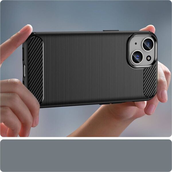 OEM Futerał CARBON do IPHONE 15 czarny 14064366 5903396211997