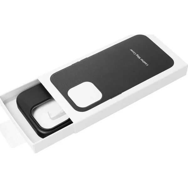 OEM Futerał LEATHER MAG COVER kompatybilny z MagSafe do IPHONE 15 Plus czarny 14064799 5903396228353