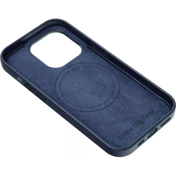 OEM Futerał LEATHER MAG COVER kompatybilny z MagSafe do IPHONE 15 Pro Max niebieski 14064802 5903396228377