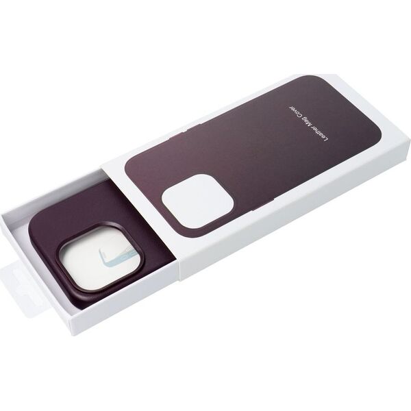 OEM Futerał LEATHER MAG COVER kompatybilny z MagSafe do IPHONE 15 ciemny fioletowy 14064805 5903396222375