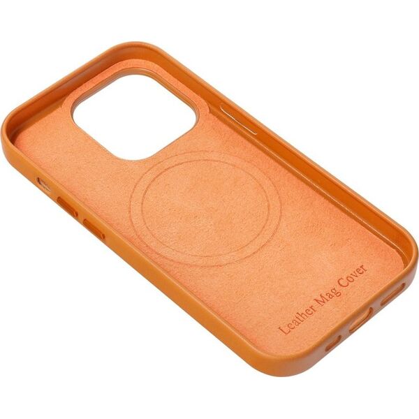 OEM Futerał LEATHER MAG COVER kompatybilny z MagSafe do IPHONE 15 Plus pomarańczowy 14064812 5903396222429