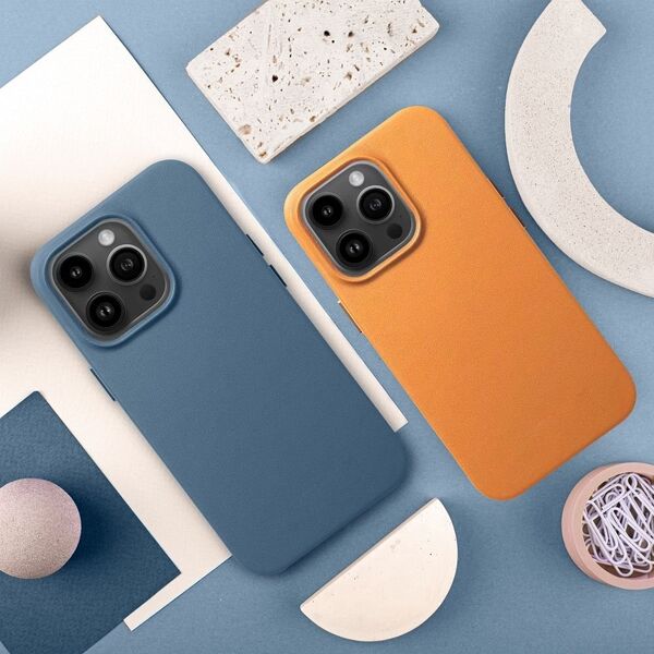 OEM Futerał LEATHER MAG COVER kompatybilny z MagSafe do IPHONE 15 Plus pomarańczowy 14064812 5903396222429