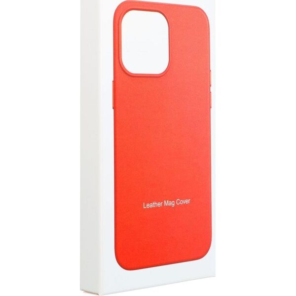 OEM Futerał LEATHER MAG COVER kompatybilny z MagSafe do IPHONE 15 Plus czerwony 14064814 5903396222733