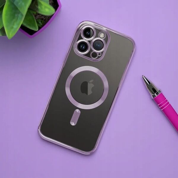 OEM Futerał ELECTRO MAG COVER kompatybilny z MagSafe do IPHONE 12 fioletowy 14065024 5903396208690