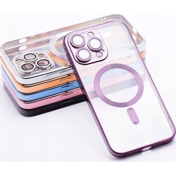 OEM Futerał ELECTRO MAG COVER kompatybilny z MagSafe do IPHONE 12 fioletowy 14065024 5903396208690