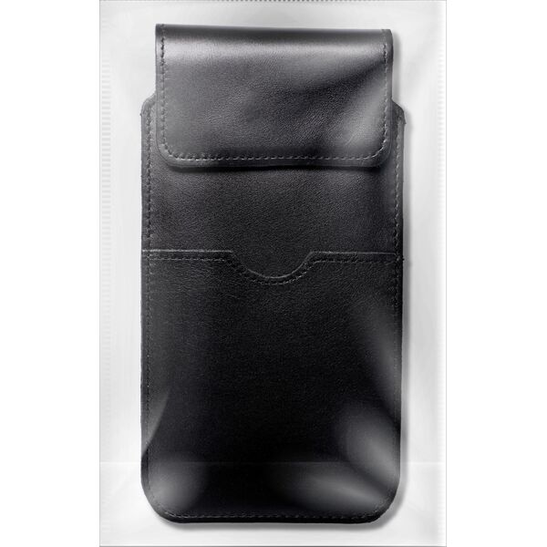 OEM Skórzana uniwersalna wsuwka z klapką - ROYAL / czarny - Rozmiar 2XL+wide - SAMSUNG A12 / NOTE 9 / XIAOMI REDMI NOTE 10 PRO 14065033 5903396223891