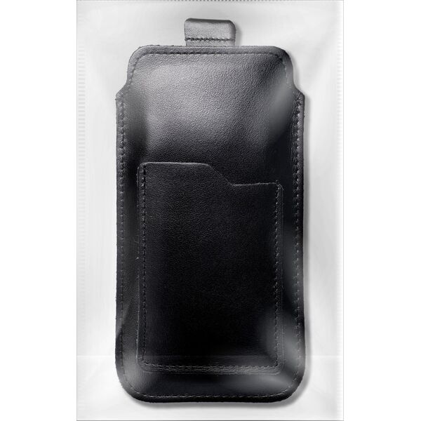 OEM Skórzana uniwersalna wsuwka z pull-up - ROYAL / czarny - Rozmiar L - IPHONE 6 / 7 / 8 14065038 5903396223983