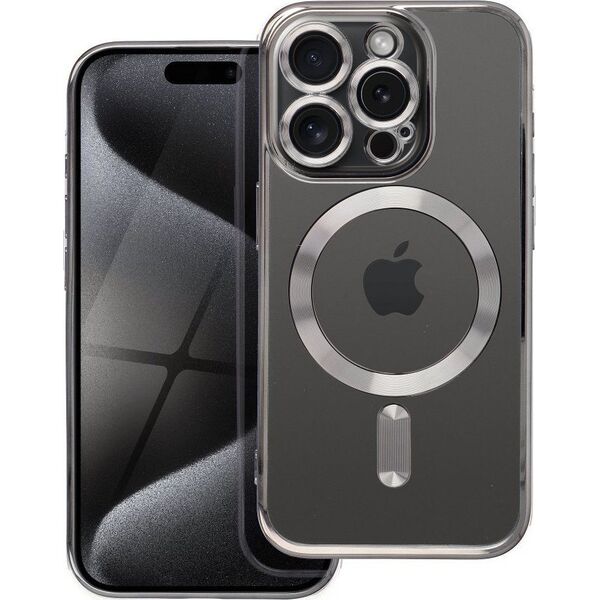 OEM Futerał ELECTRO MAG COVER kompatybilny z MagSafe do IPHONE 15 Pro tytanowy szary 14065123 5903396229015