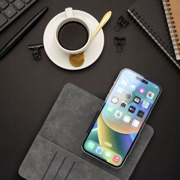OEM Kabura uniwersalna COMMON Book rozmiar L do IPHONE 6 PLUS / 7 PLUS / 8 PLUS / XS MAX / 11 PRO MAX / SAMSUNG S20 FE / S21 FE / S10 PLUS / A10 / A32 / A54 / XIAOMI 12 LITE / HUAWEI P30 PRO czarna 14065179 5903396209772