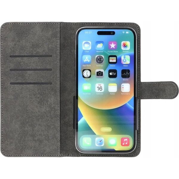 OEM Kabura uniwersalna COMMON Book rozmiar L do IPHONE 6 PLUS / 7 PLUS / 8 PLUS / XS MAX / 11 PRO MAX / SAMSUNG S20 FE / S21 FE / S10 PLUS / A10 / A32 / A54 / XIAOMI 12 LITE / HUAWEI P30 PRO czarna 14065179 5903396209772