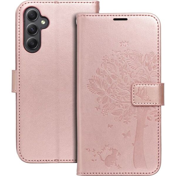 OEM Kabura MEZZO Book do SAMSUNG A35 5G drzewo złoty róż 14065655 5903396268267