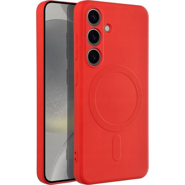 OEM Futerał SILICONE MAG COVER kompatybilny z MagSafe do SAMSUNG S24 czerwony 14065792 5903396272929