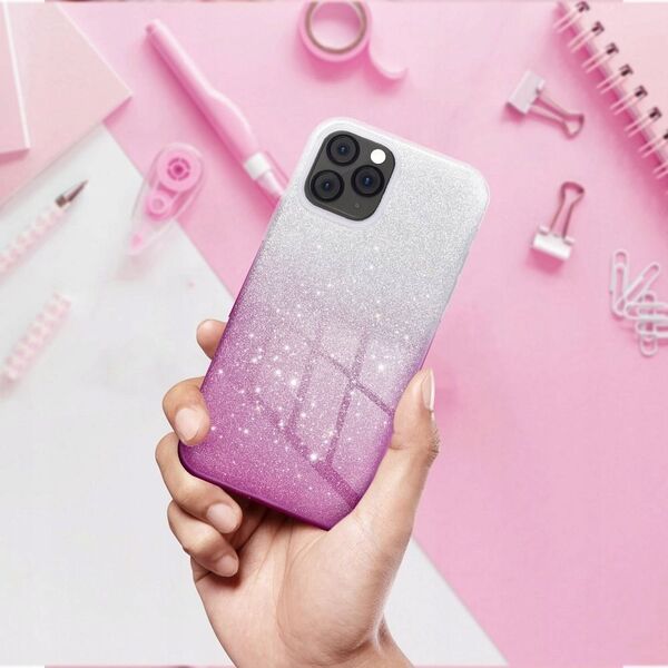 OEM Futerał SHINING do IPHONE 16 transparentny różowy 14066437 5903396307096