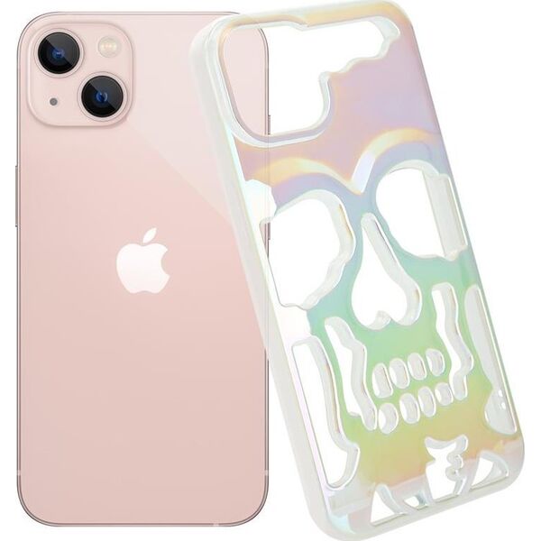 OEM ETUI SKULL IPHONE 13 HOLO WHITE / BIAŁY 14066523 5901313079507