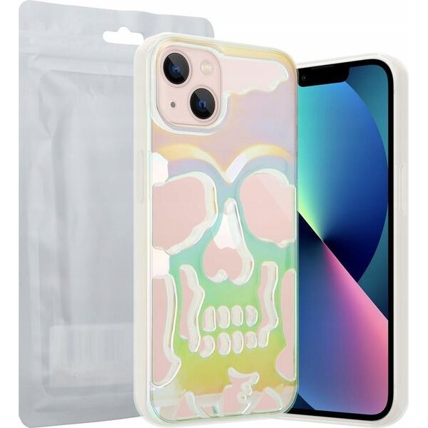 OEM ETUI SKULL IPHONE 11 / XR, HOLO WHITE / BIAŁY 14066527 5901313079446