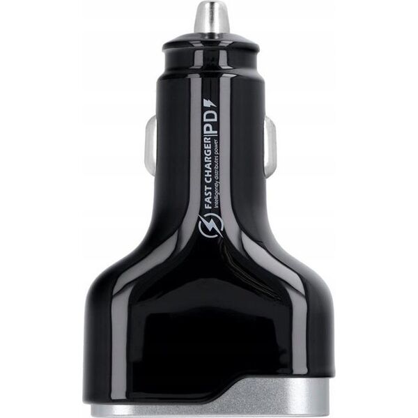 Ładowarka OEM Ładowarka samochodowa USB A + 2 x Typ C PD QC3.0 3A 138W CC53-2C1A czarna 14066820 5903396227318