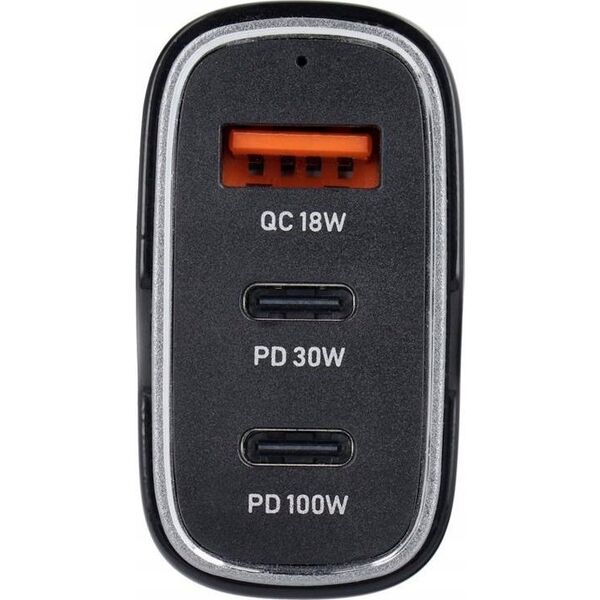 Ładowarka OEM Ładowarka samochodowa USB A + 2 x Typ C PD QC3.0 3A 138W CC53-2C1A czarna 14066820 5903396227318
