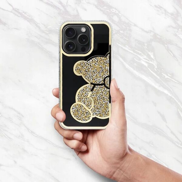 OEM Futerał TEDDY BEAR do IPHONE 15 Pro złoty 14067036 5903396295782