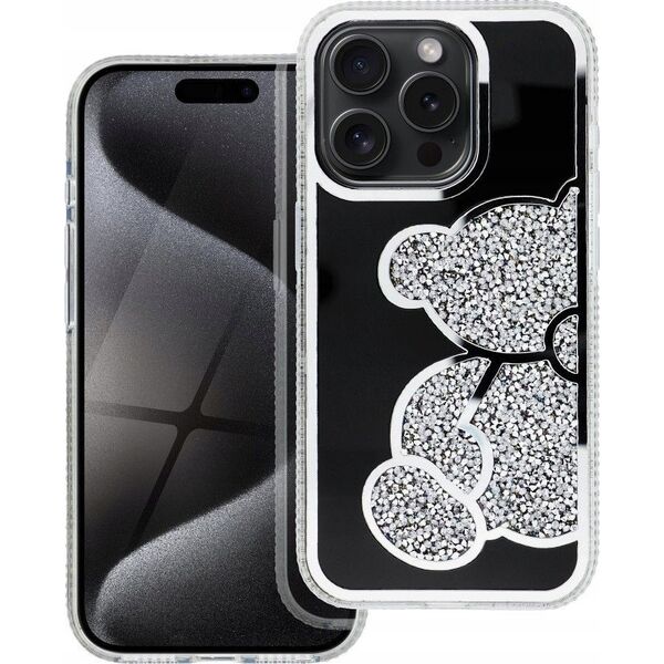OEM Futerał TEDDY BEAR do IPHONE 15 srebrny 14067037 5903396295737