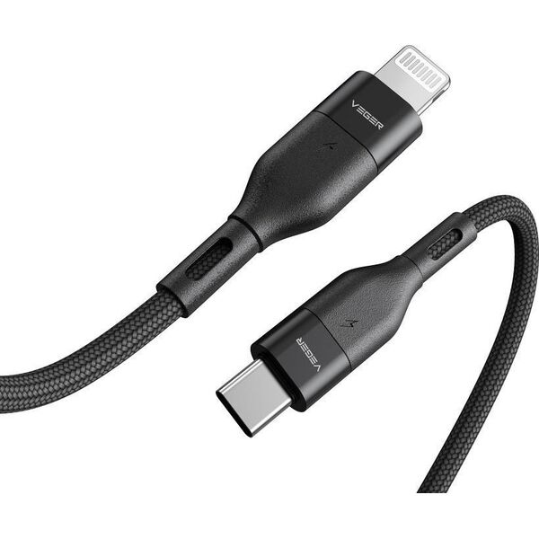 Kabel USB Veger VEGER kabel Typ C do Lightning PD 3A 27W CL01 1,2 m czarny 14067442 6970453554587