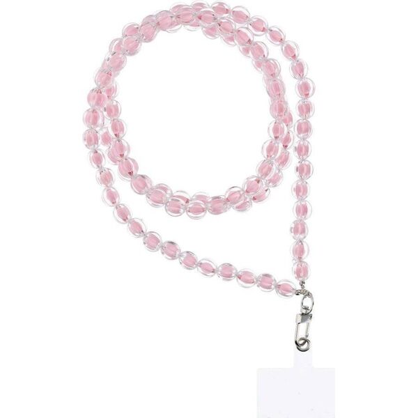 OEM Zawieszka COLORFUL do telefonu / długość sznura 120cm (60cm w pętli) / na szyję - różowy 14068009 5903396217852