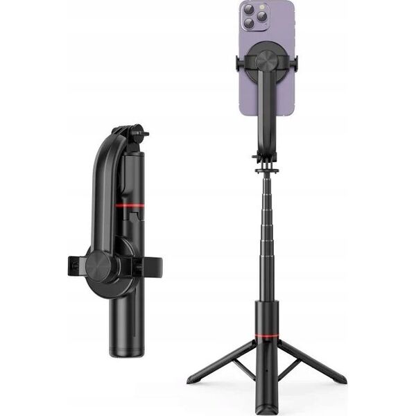 Selfie stick OEM Zestaw / uchwyt selfie z pilotem na bluetooth tripod kompatybilny z MagSafe SSTR-C09 czarny 14074487 5903396232510