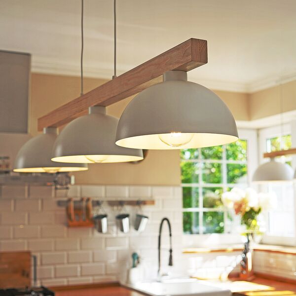 Lampa wisząca TKKRYWULT Tk Lighting Oslo 4712 lampa wisząca zwis 3x15W E27 biała/drewniana 14077276 5901780547127
