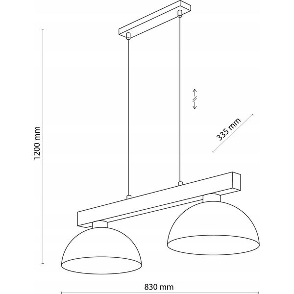 Lampa wisząca TKKRYWULT Tk Lighting Oslo 4713 lampa wisząca zwis 2x15W E27 biała/drewniana 14077279 5901780547134