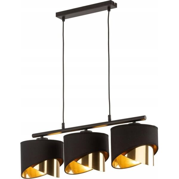 Lampa wisząca TKKRYWULT TK Lighting Grant 4824 lampa wisząca zwis 3x15W E27 czarna/złota 14078186 5901780548247