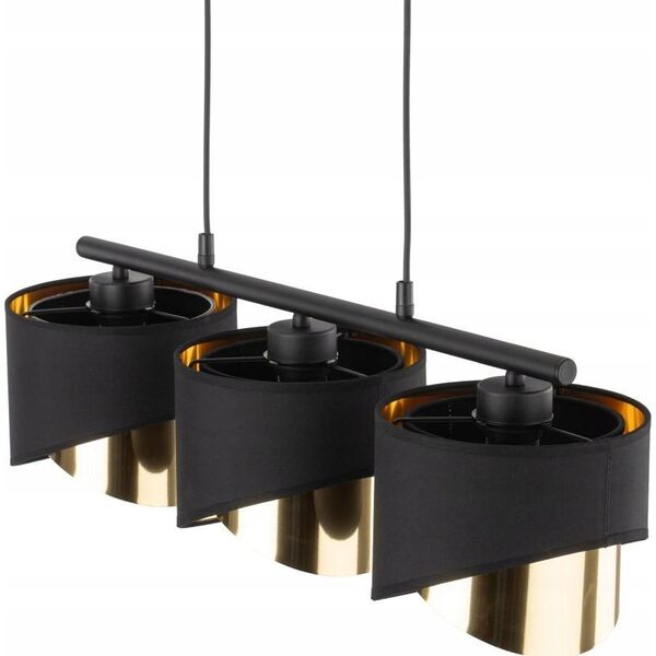 Lampa wisząca TKKRYWULT TK Lighting Grant 4824 lampa wisząca zwis 3x15W E27 czarna/złota 14078186 5901780548247