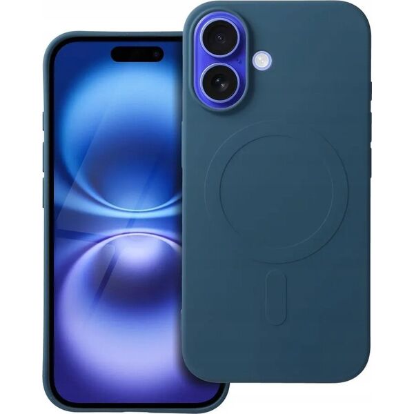OEM Futerał SILICONE MAG COVER (big hole) kompatybilny z MagSafe do IPHONE 16 niebieski 14078985 5903396303951
