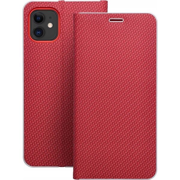 OEM Kabura LUNA Book Carbon do IPHONE 16 Plus czerwony 14079022 5903396308598