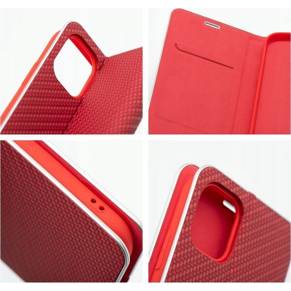 OEM Kabura LUNA Book Carbon do IPHONE 16 Pro czerwony 14079025 5903396308581