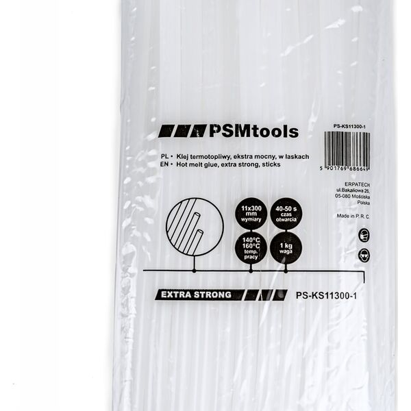Wkłady klejowe Henkel klej termotopliwy w laskach, super mocny, 11x300mm, 1 kg 14080103 5901769686649
