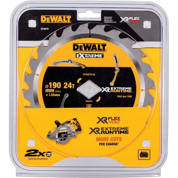 Dewalt DEWALT PIŁA TARCZ.190x24z OTW. ROMB DO DCS577 14082047 5035048504239